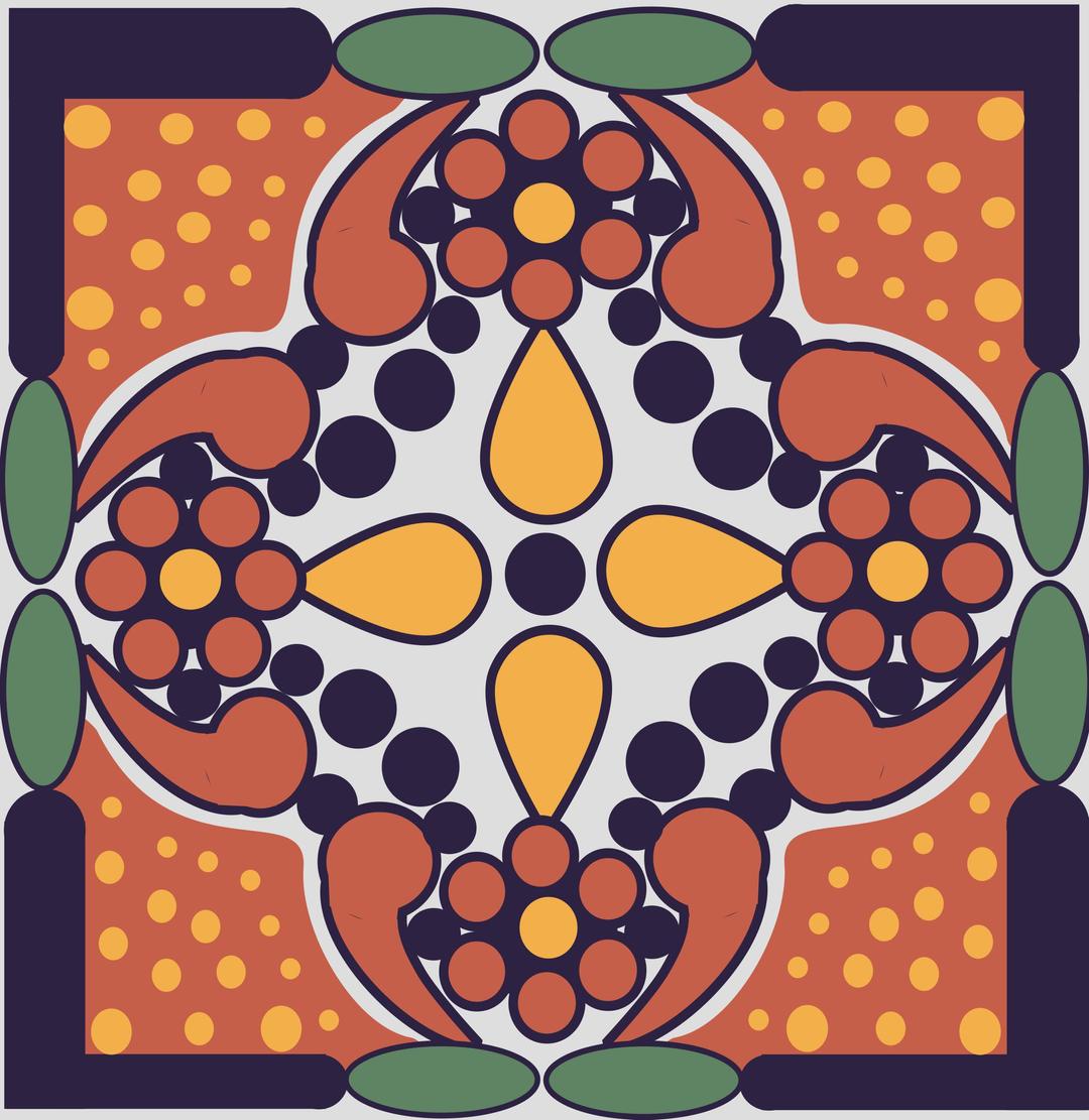 Mexican Tile Pattern - A png transparent
