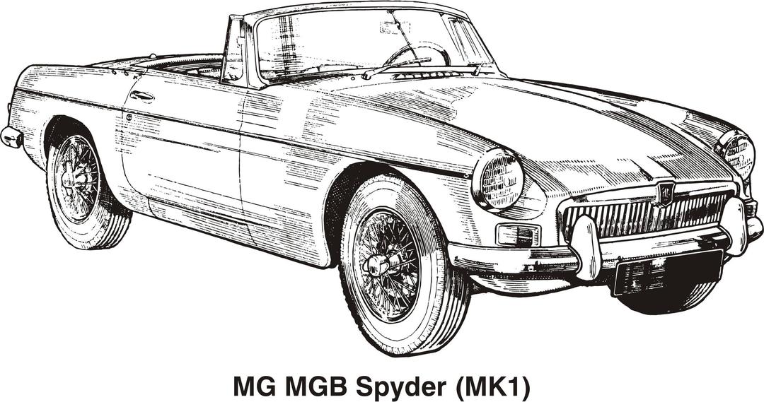 MG MGB (MK1), year 1962 png transparent
