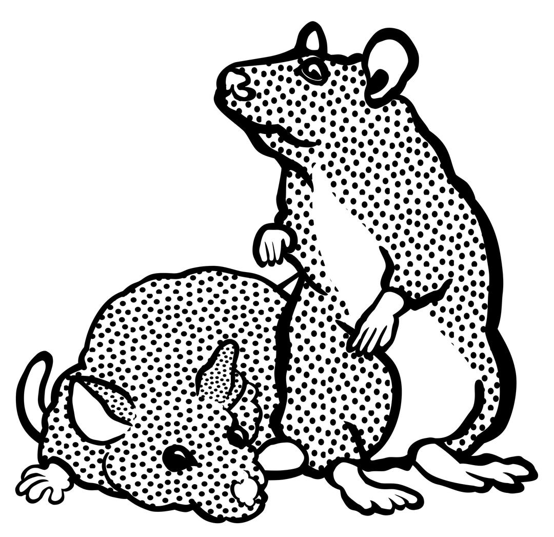 mice - lineart png transparent