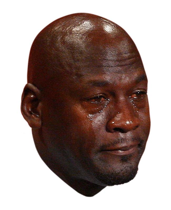 Michael Jordan Crying Face png transparent
