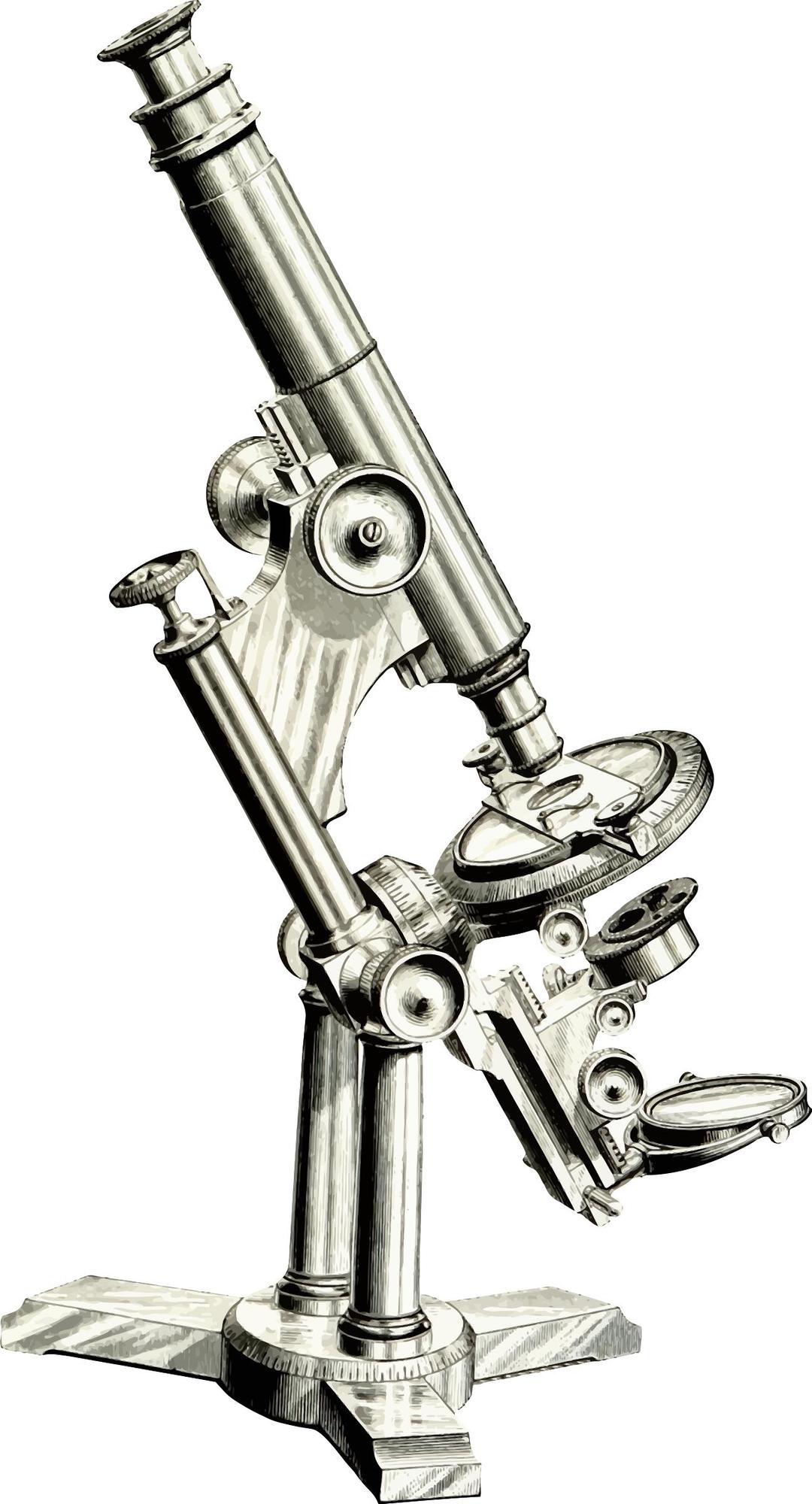 Microscope (greyscale) png transparent