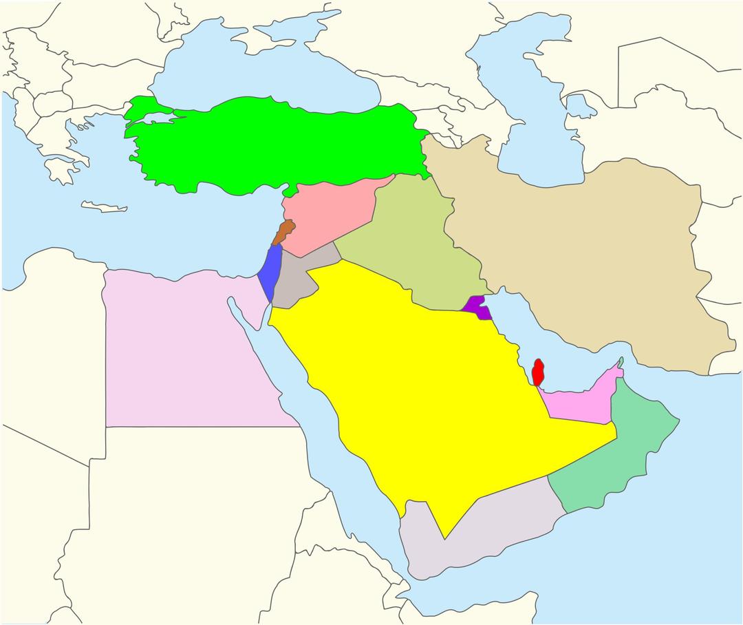 Middle East Map png transparent