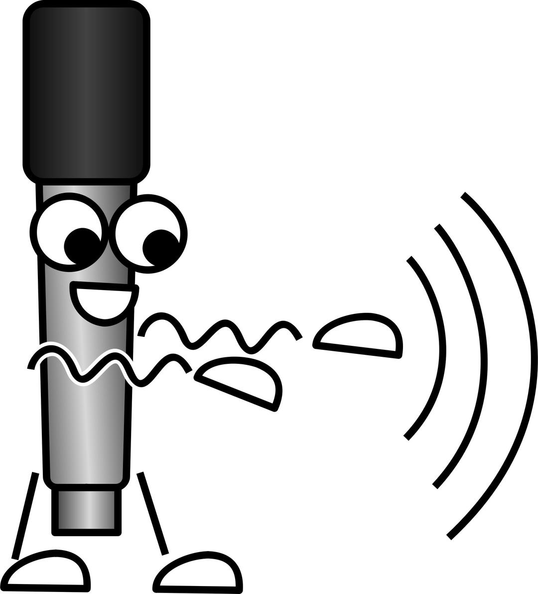 Mike the Mic Wiggly Arms png transparent