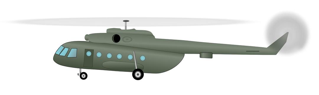 Mil Mi-17 ("Hip") helicopter - side view png transparent