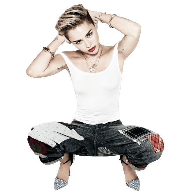 Miley Cyrus Kneeling Down png transparent