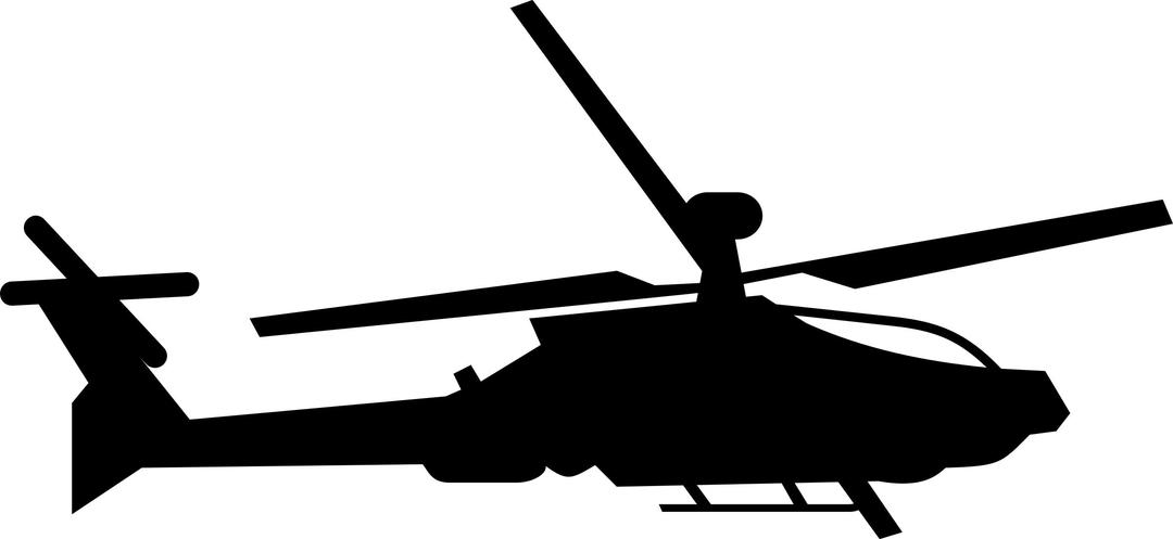 Military helicopter (silhouette) png transparent