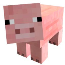 Minecraft Pig Looking At You png transparent