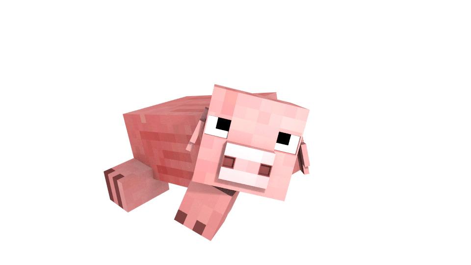 Minecraft Pig Lying Down png transparent