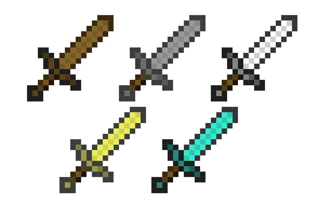 Minecraft swords png transparent