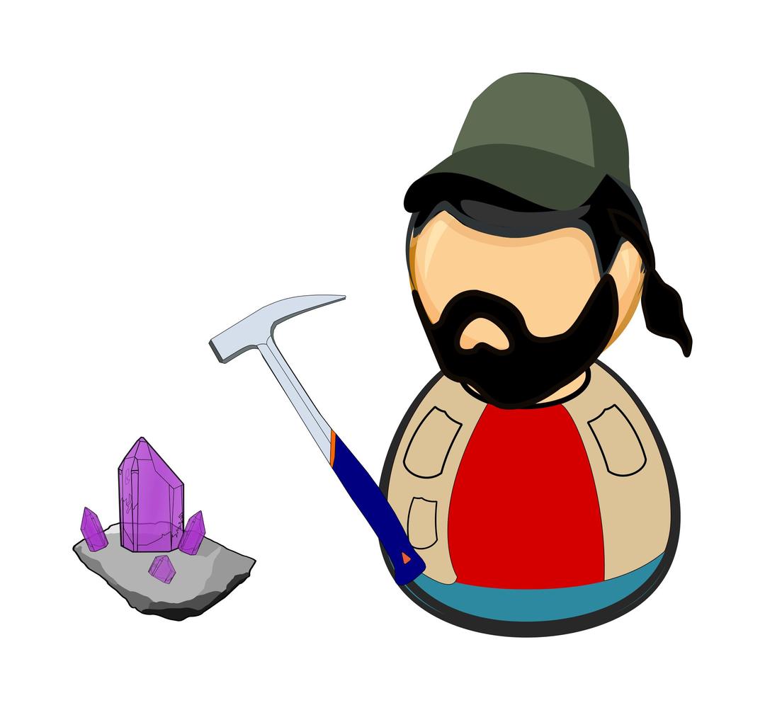 Mineralogist / mineral collector png transparent