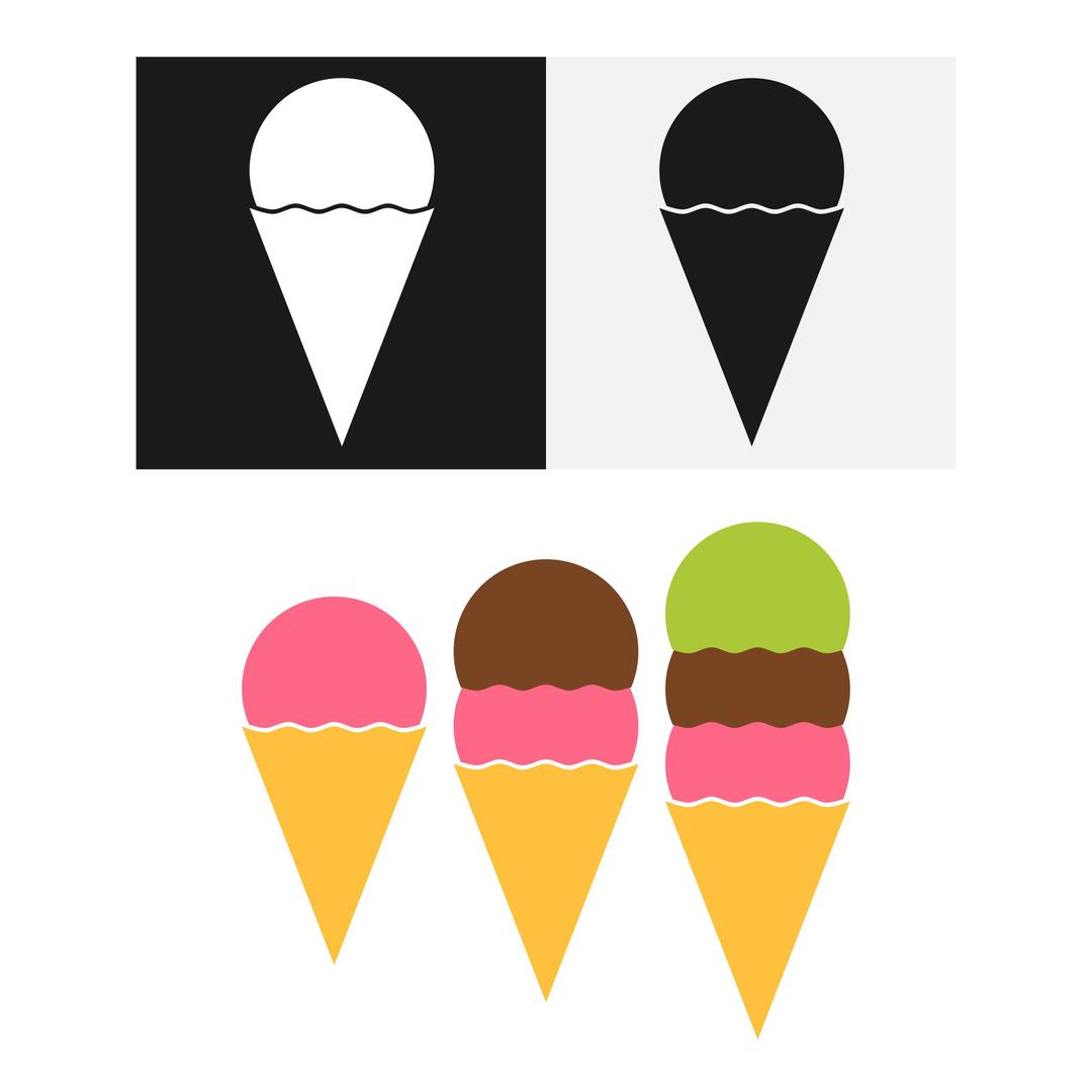 Minimalist Ice Cream Vectors  Collection png transparent