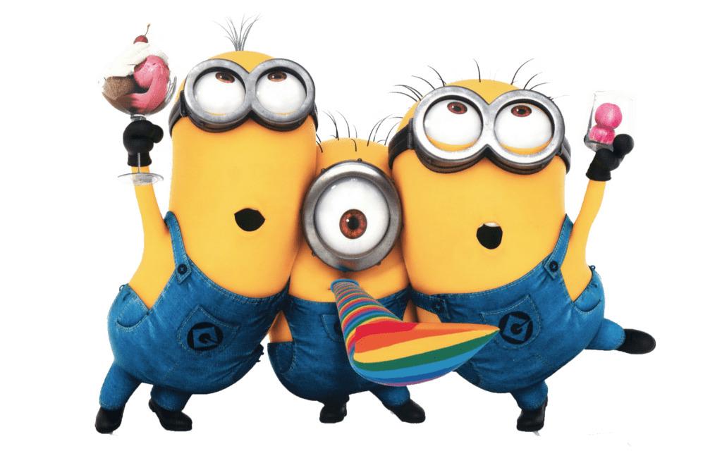 Minions Partying png transparent