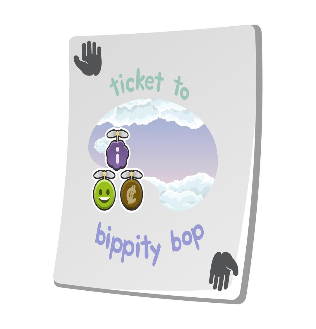 Misc Paradise Ticket Bippity Bop png transparent