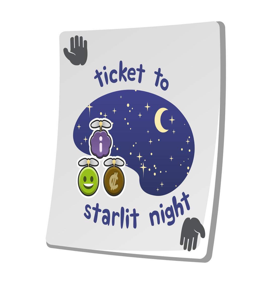 Misc Paradise Ticket Starlit Night png transparent