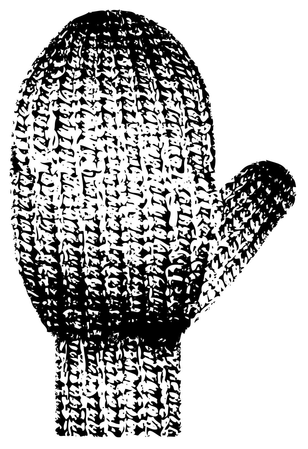 Mitten With Knitted Texture png transparent