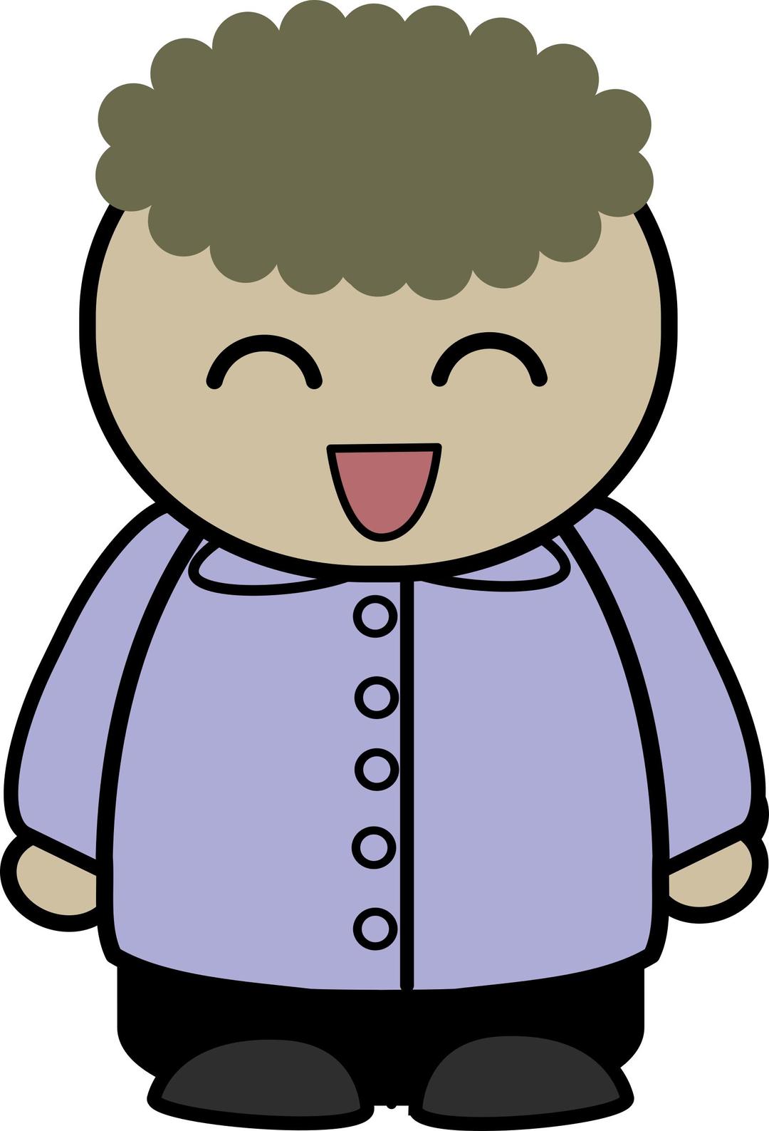 mix and match character brad laughing front png transparent