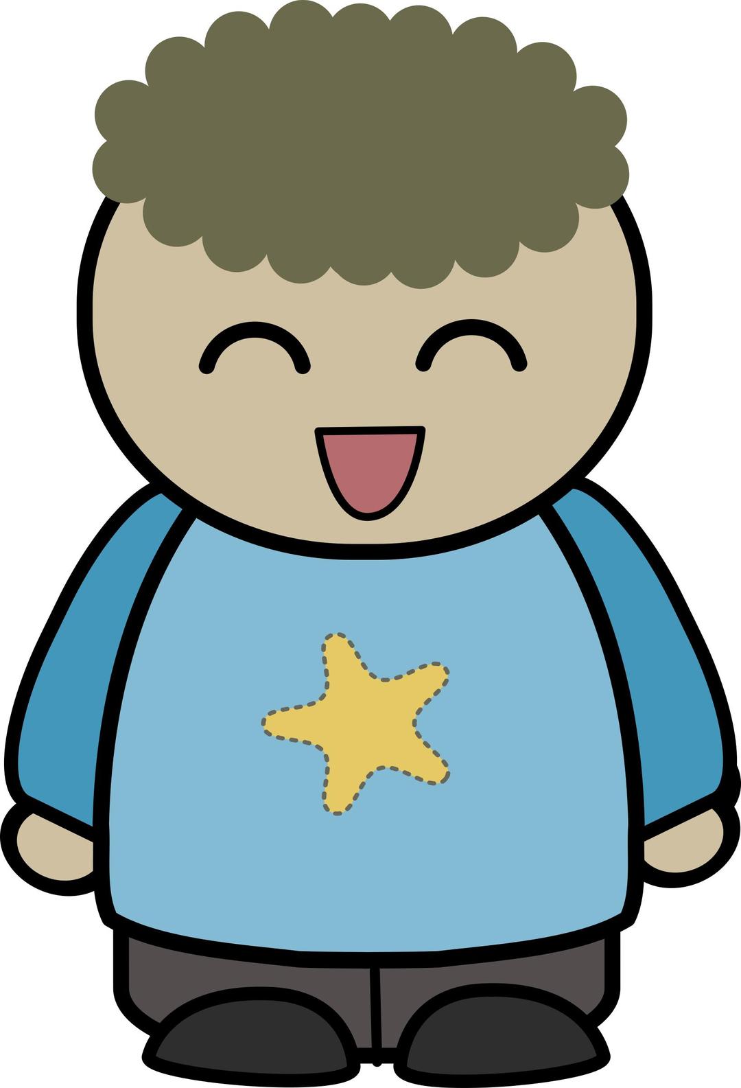 mix and match character liam laughing front png transparent