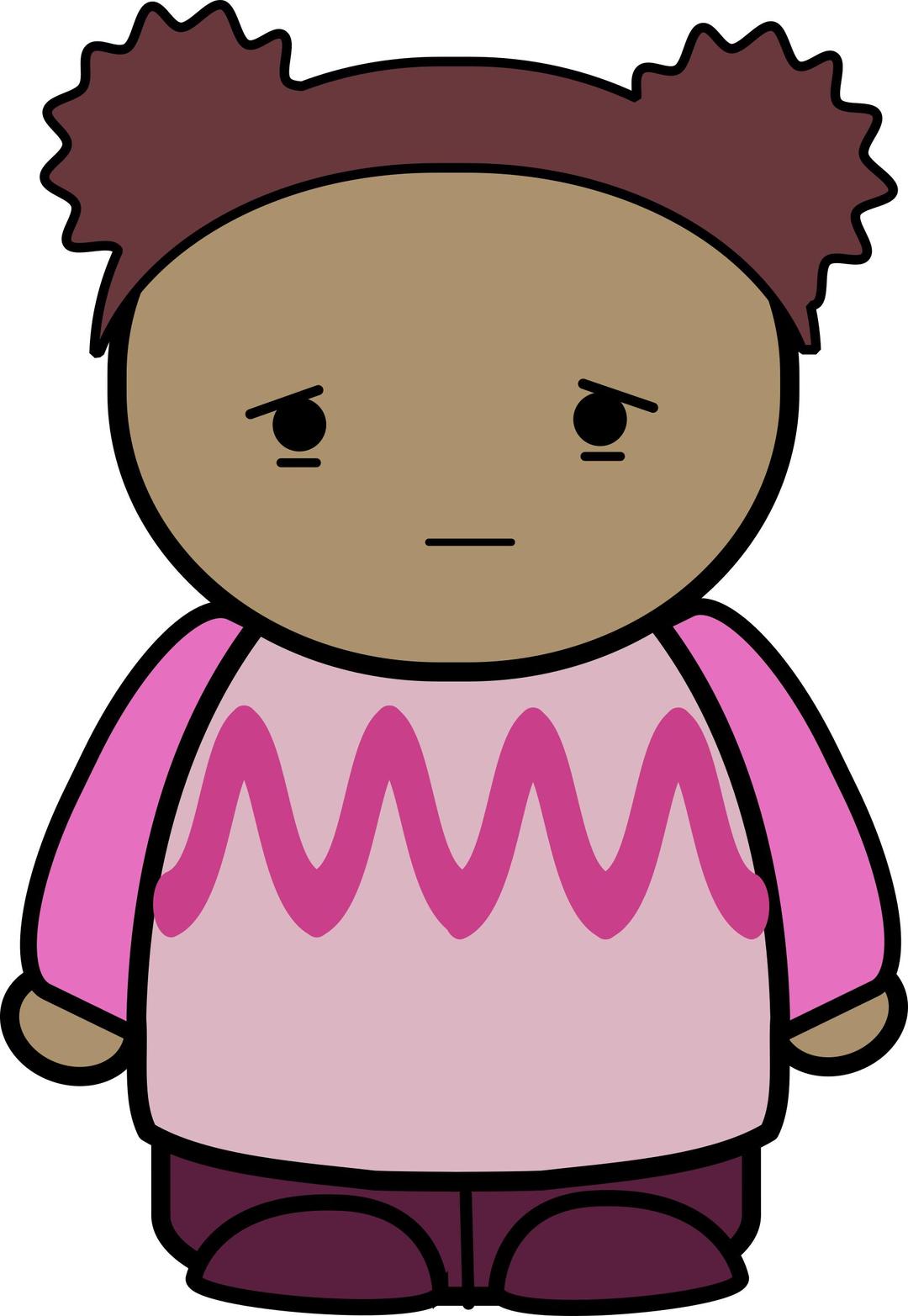 mix and match character lily sad front png transparent