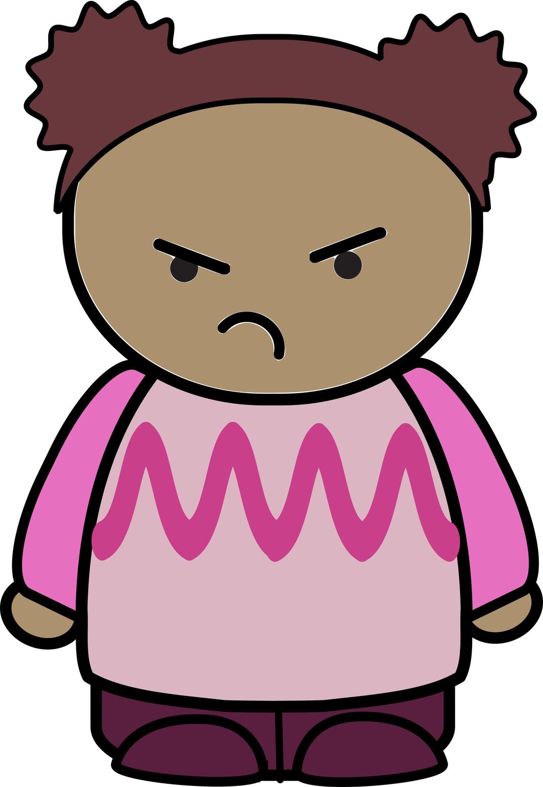 mix and match character lily unhappy front png transparent