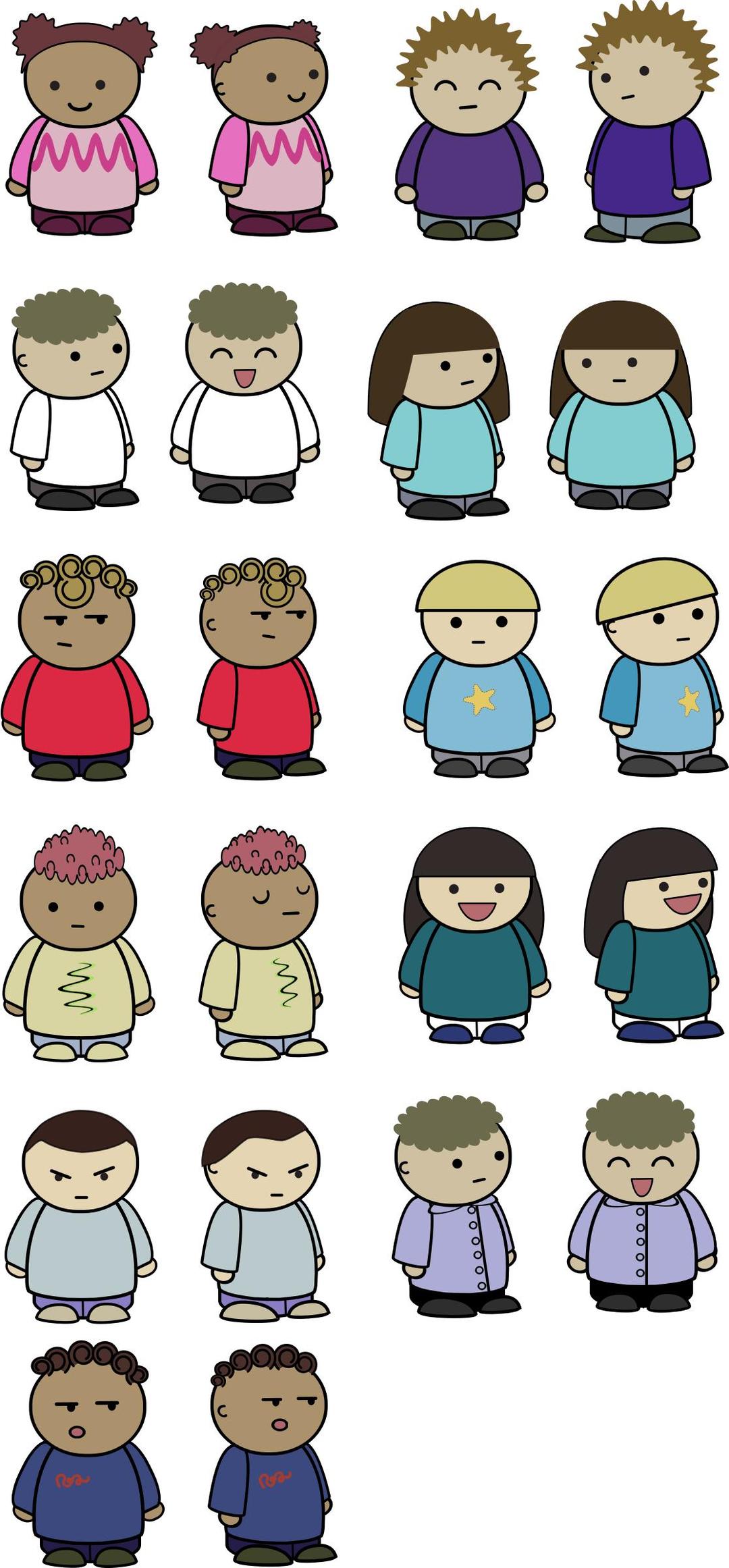 Mix and match comic characters png transparent