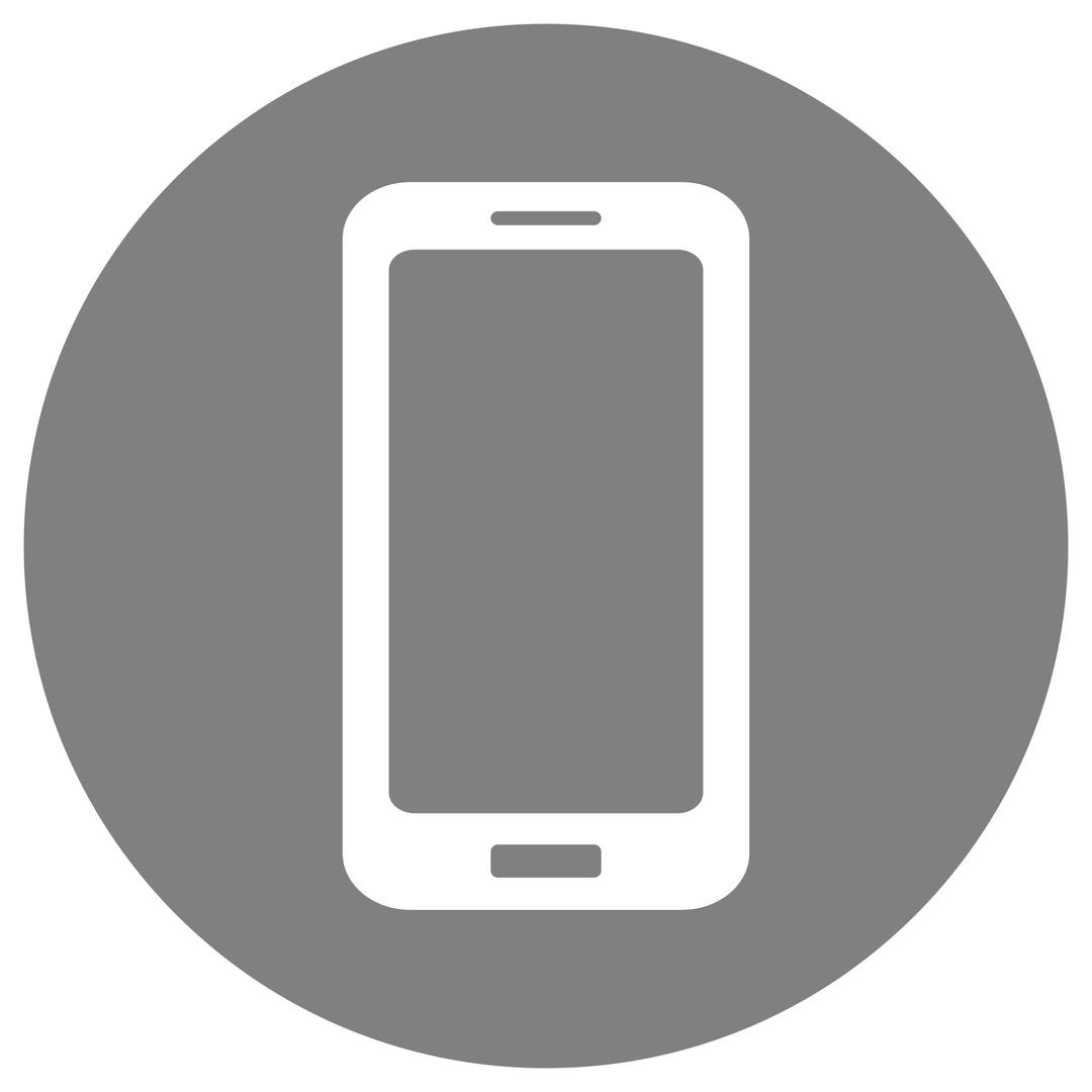 Mobile Icon - White on Grey png transparent
