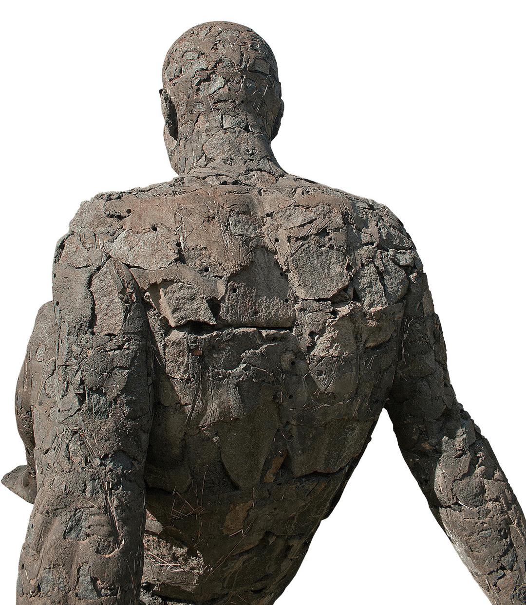 Modern Statue Of A Man Sitting Back png transparent