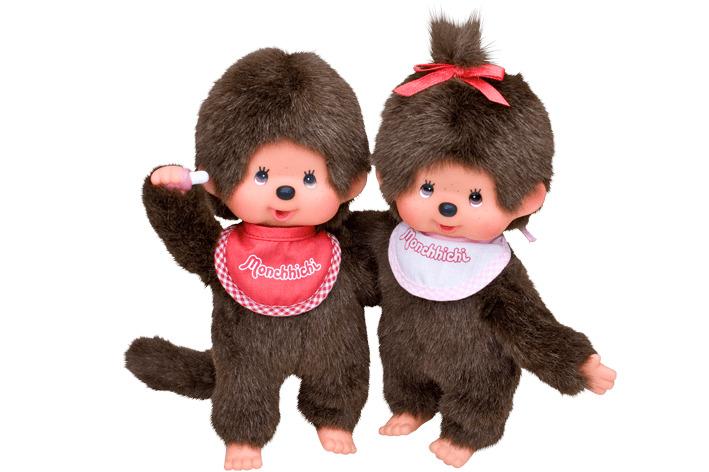 Monchhichi Boy and Girl png transparent