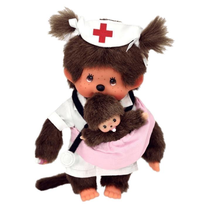 Monchhichi Nurse and Baby png transparent