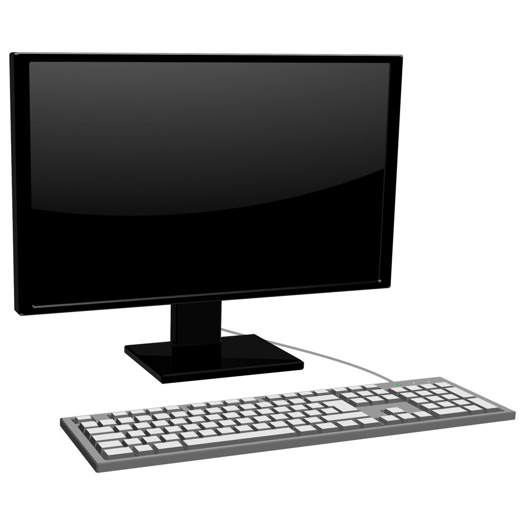 monitor with keyboard png transparent