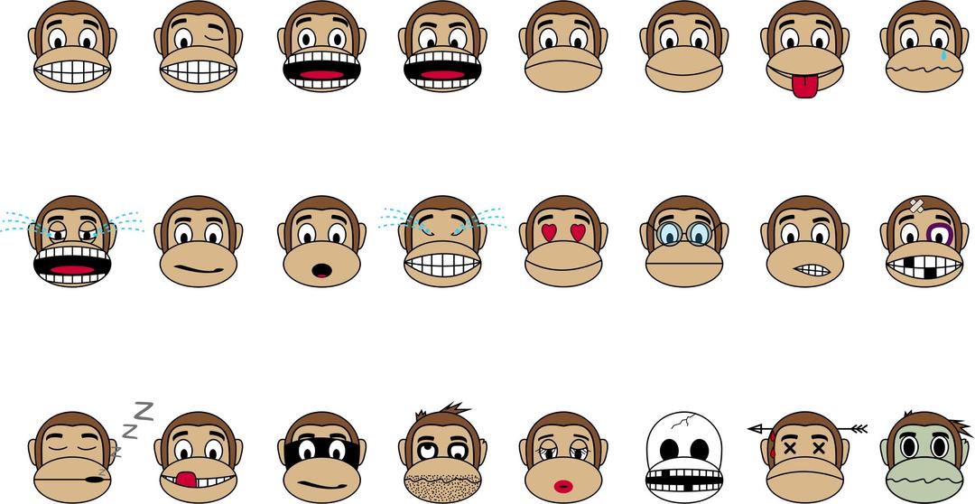 Monkey Emoji - Collection png transparent