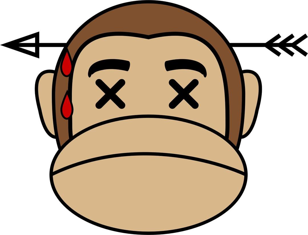 Monkey Emoji - Dead Ape png transparent