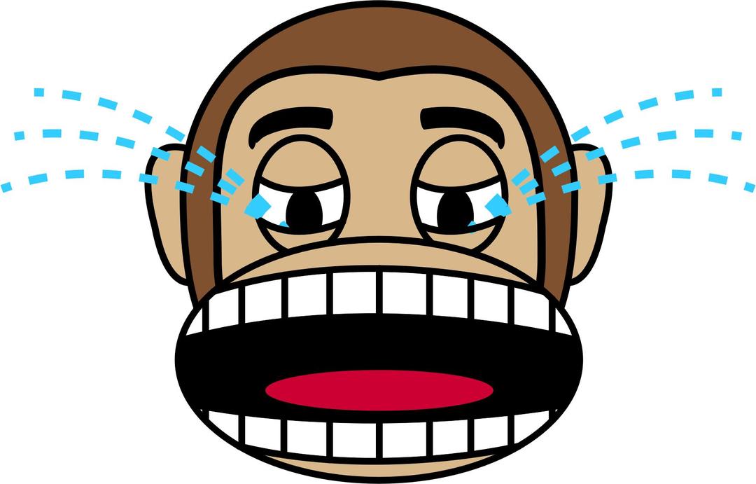 Monkey Emoji - Loudly Crying png transparent