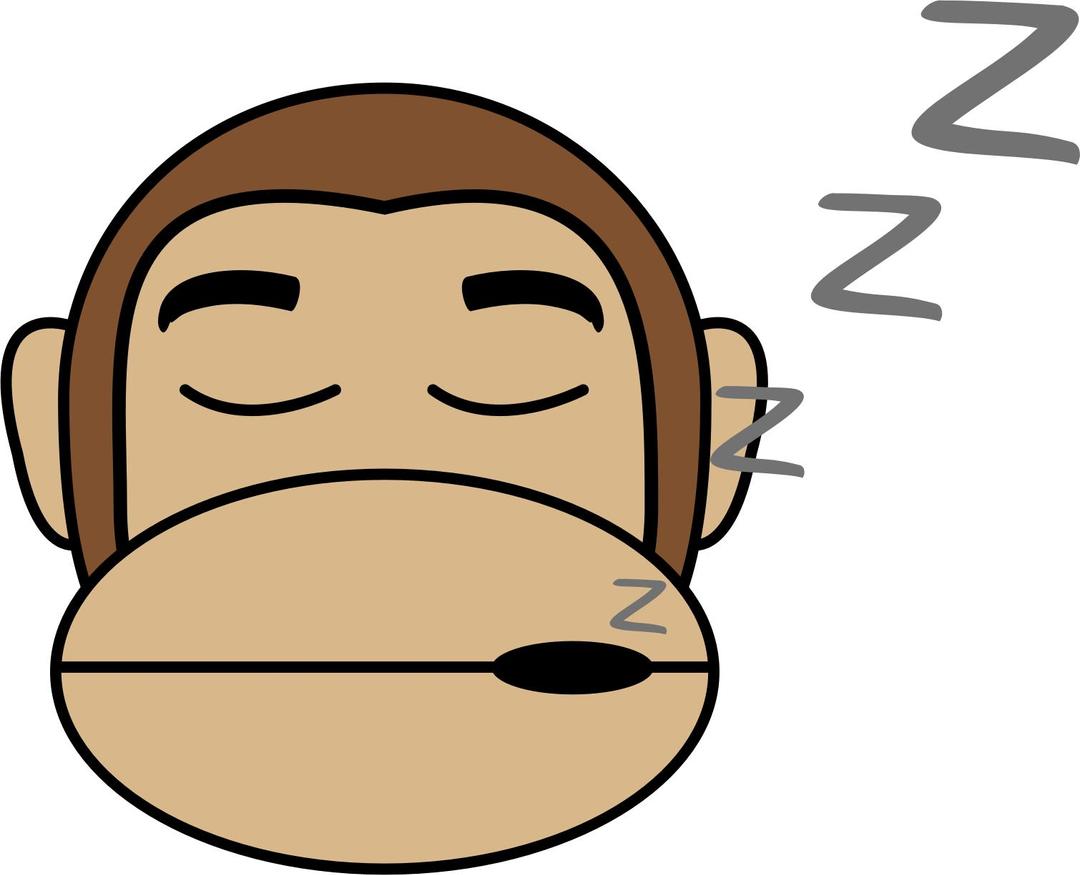Monkey Emoji - Sleep png transparent