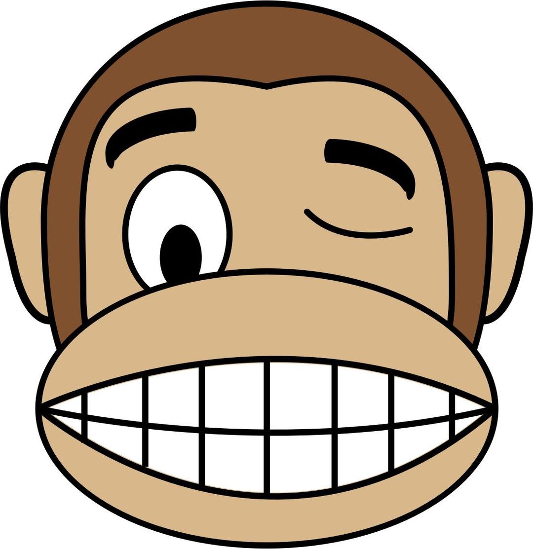 Monkey Emoji - Wink Face png transparent