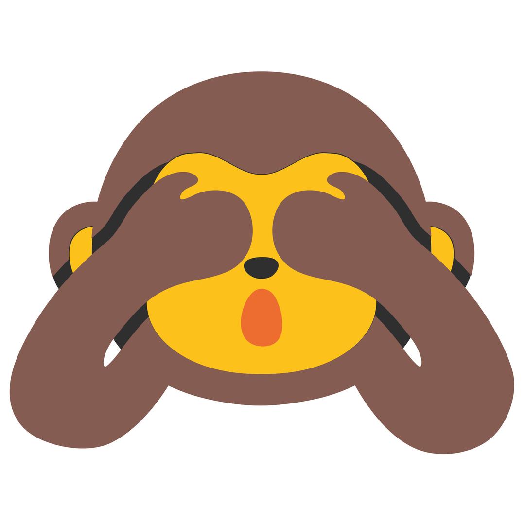 Monkey Hiding Eyes Emoji png transparent