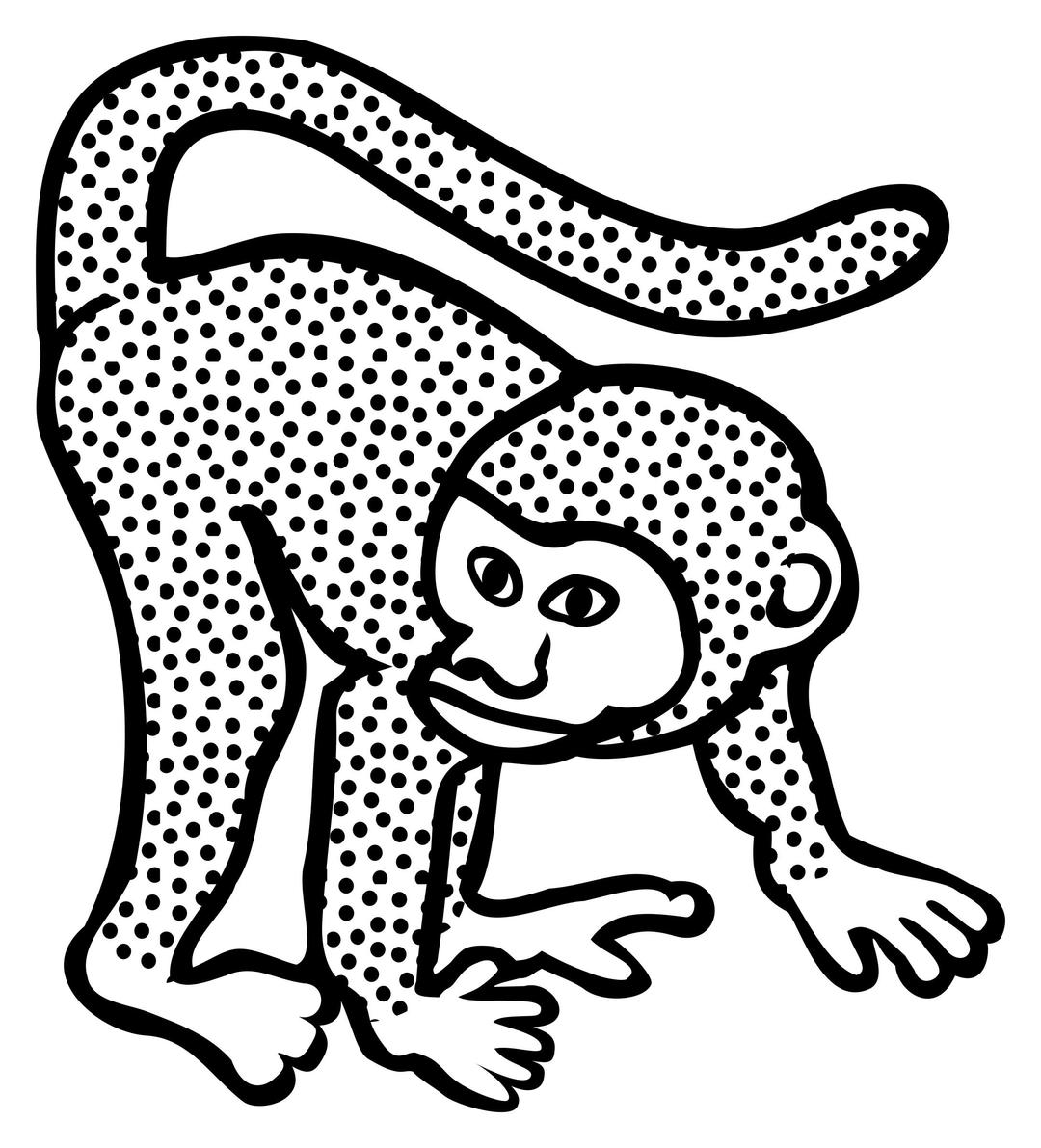 monkey - lineart png transparent