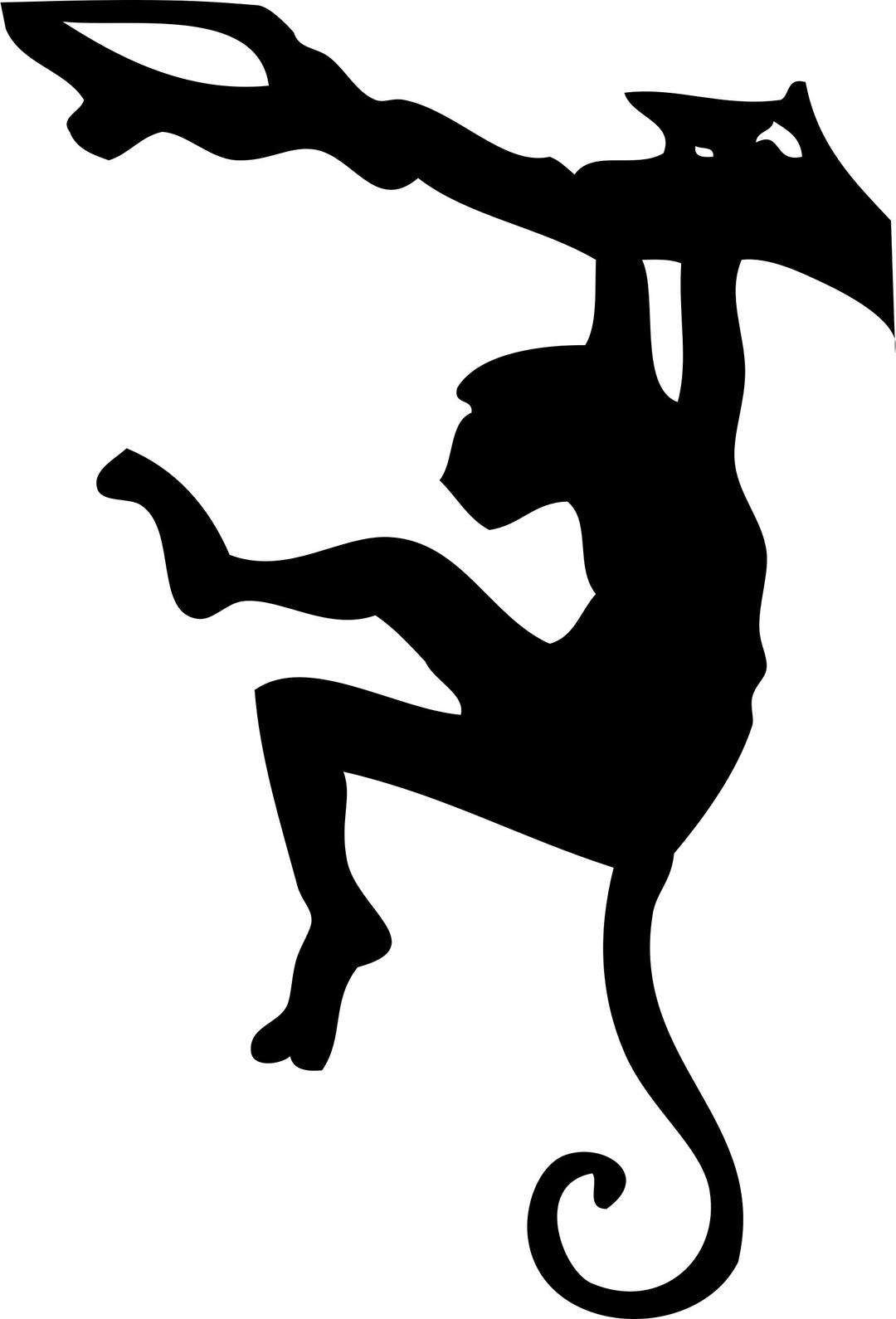 monkey silhouette png transparent