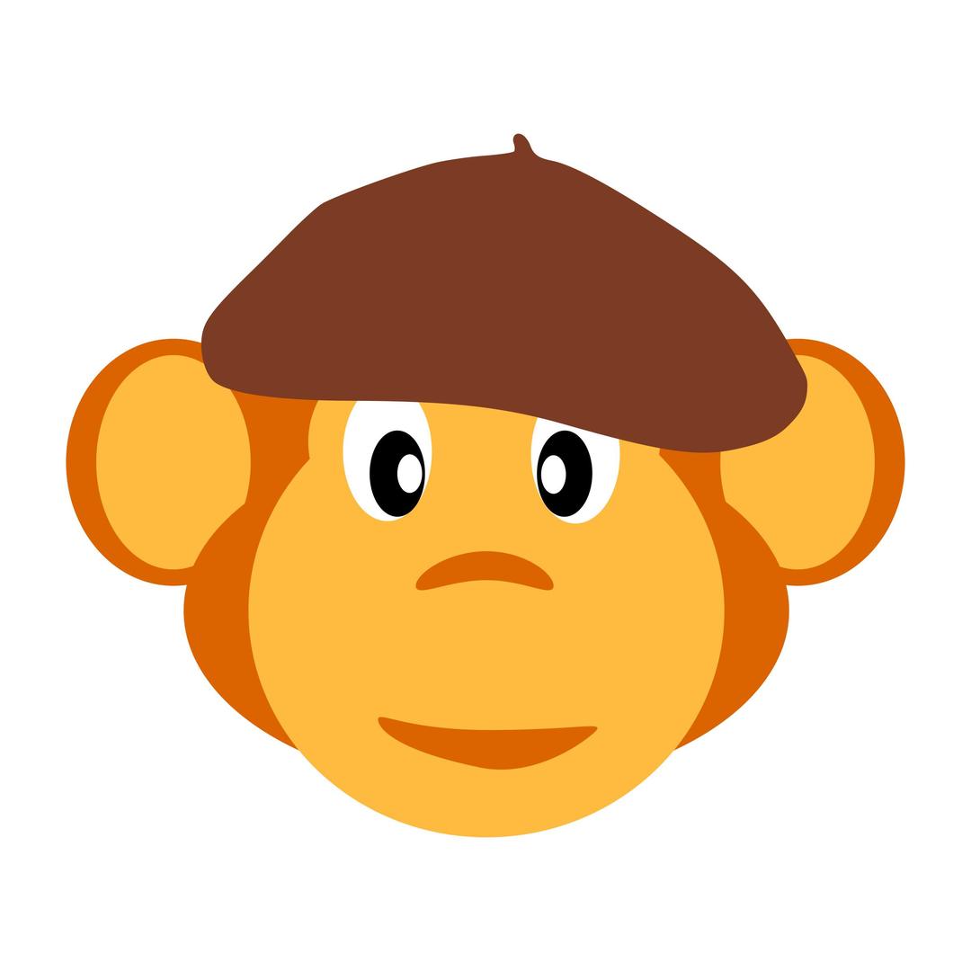 monkey with beret png transparent