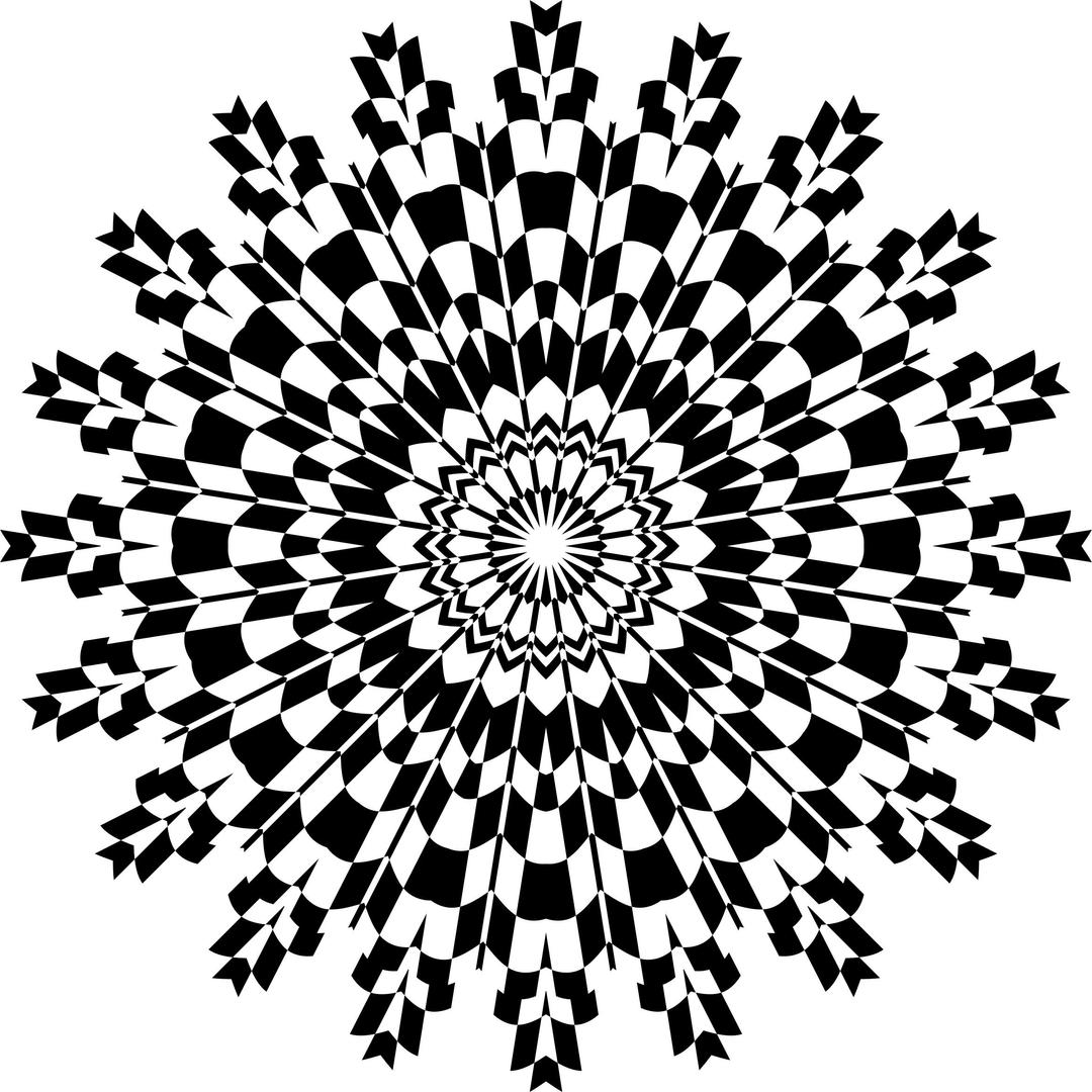 Monochromatic Abstract Flower png transparent