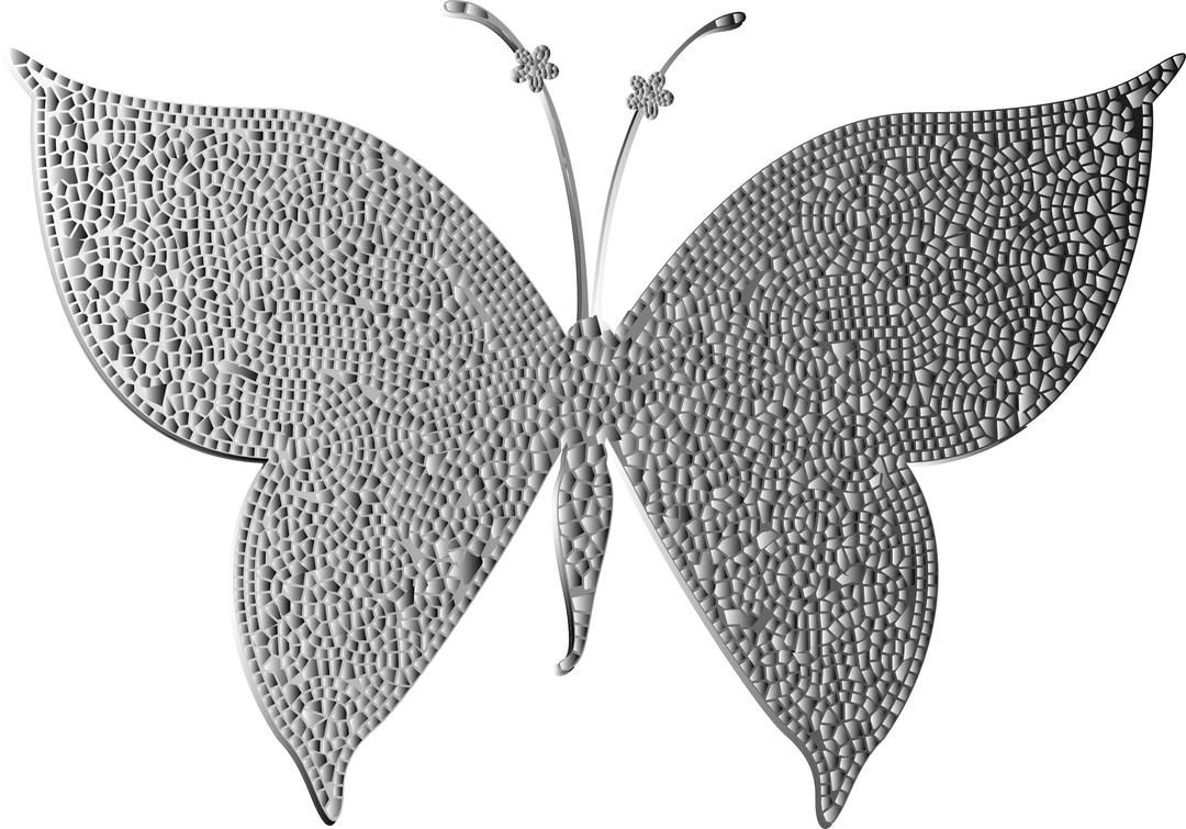 Monochromatic Tiled Butterfly png transparent