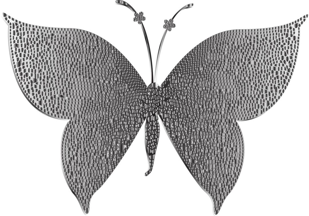 Monochromatic Tiled Butterfly 2 png transparent