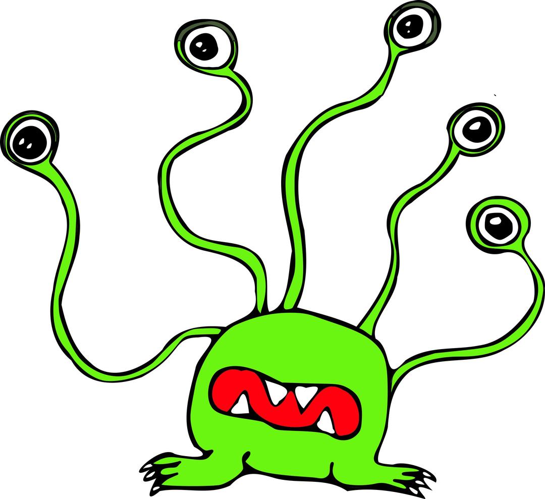 Monster with Big Eyes png transparent