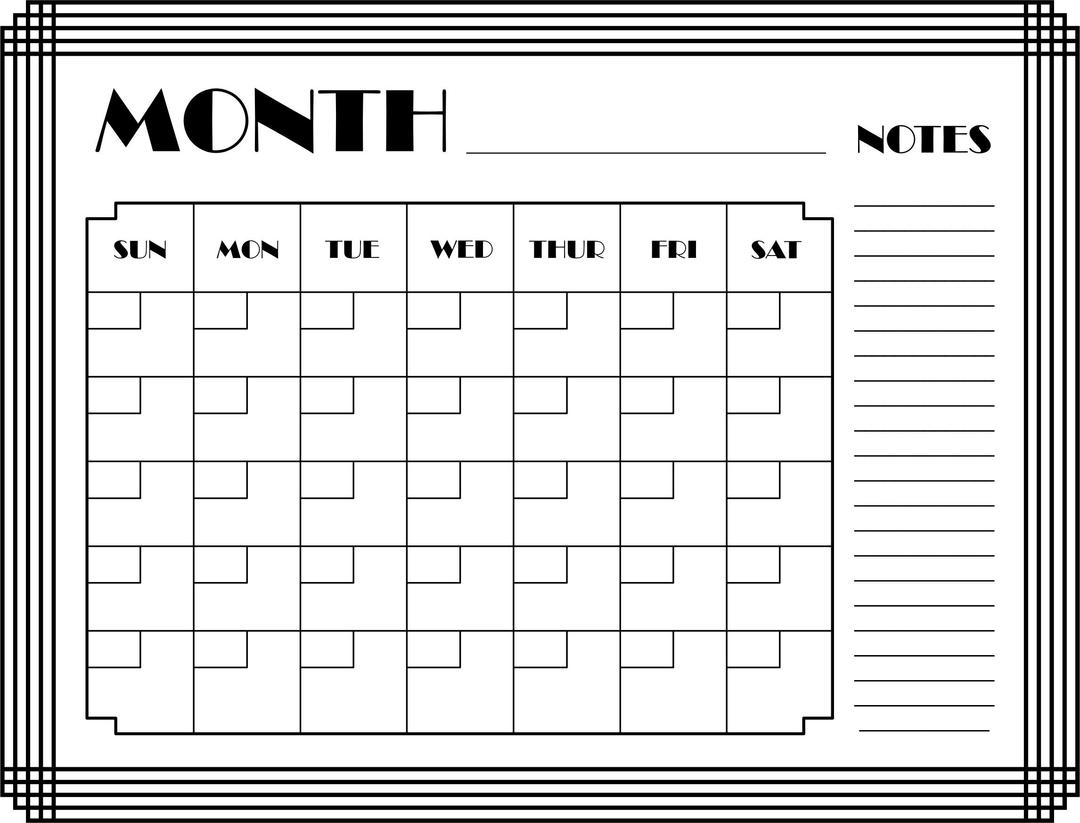 Month Calendar png transparent