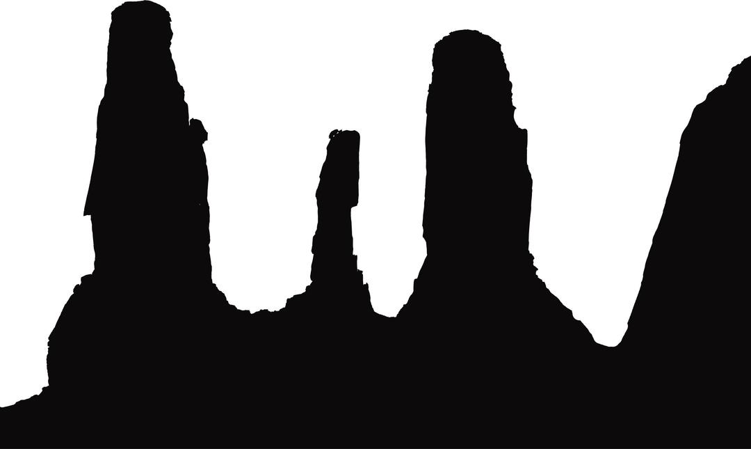 Monument Valley Silhouette png transparent