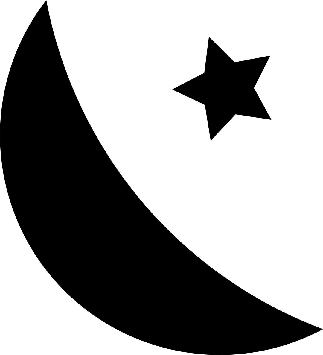 Moon and star png transparent