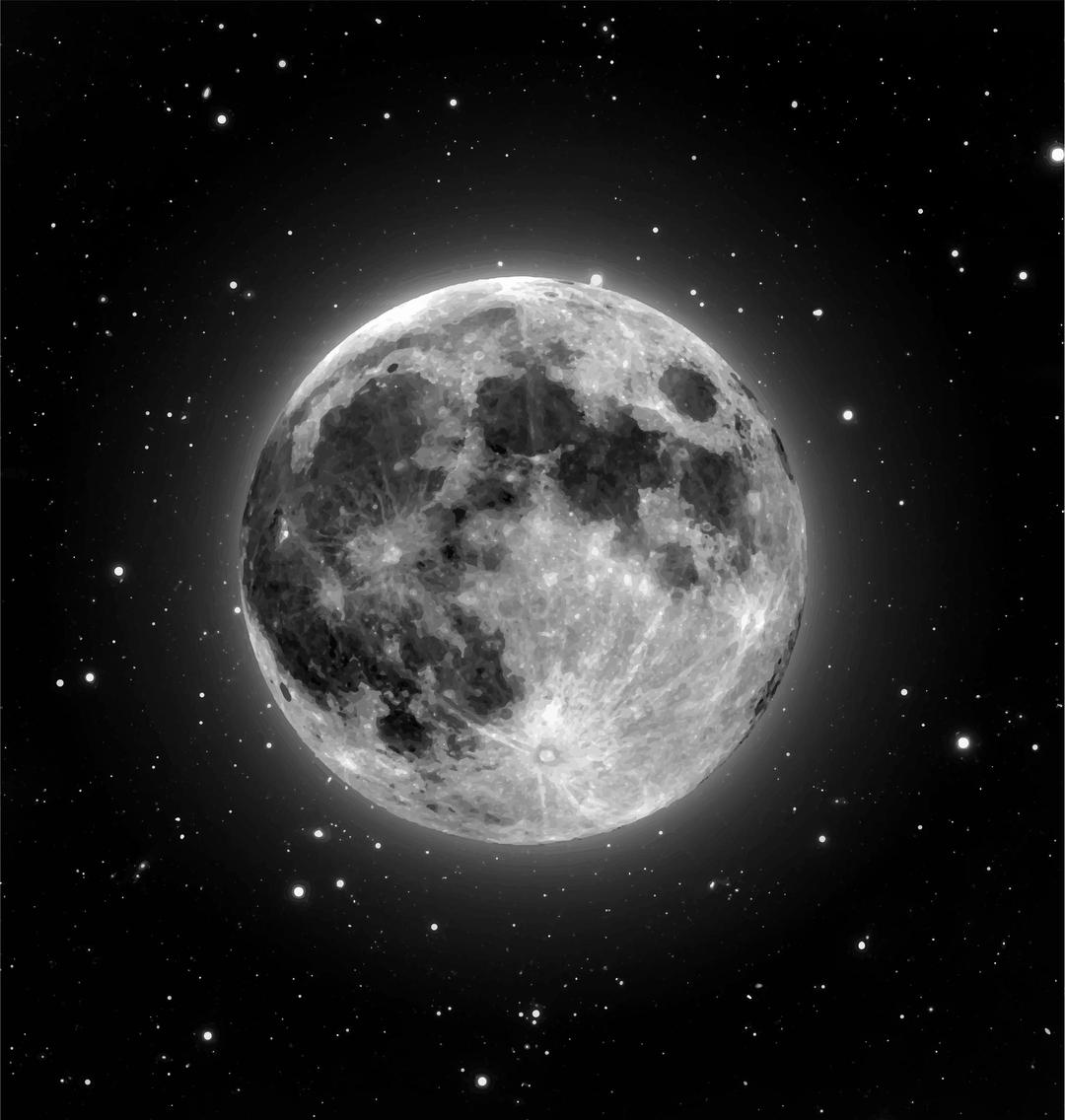Moon and Stars png transparent