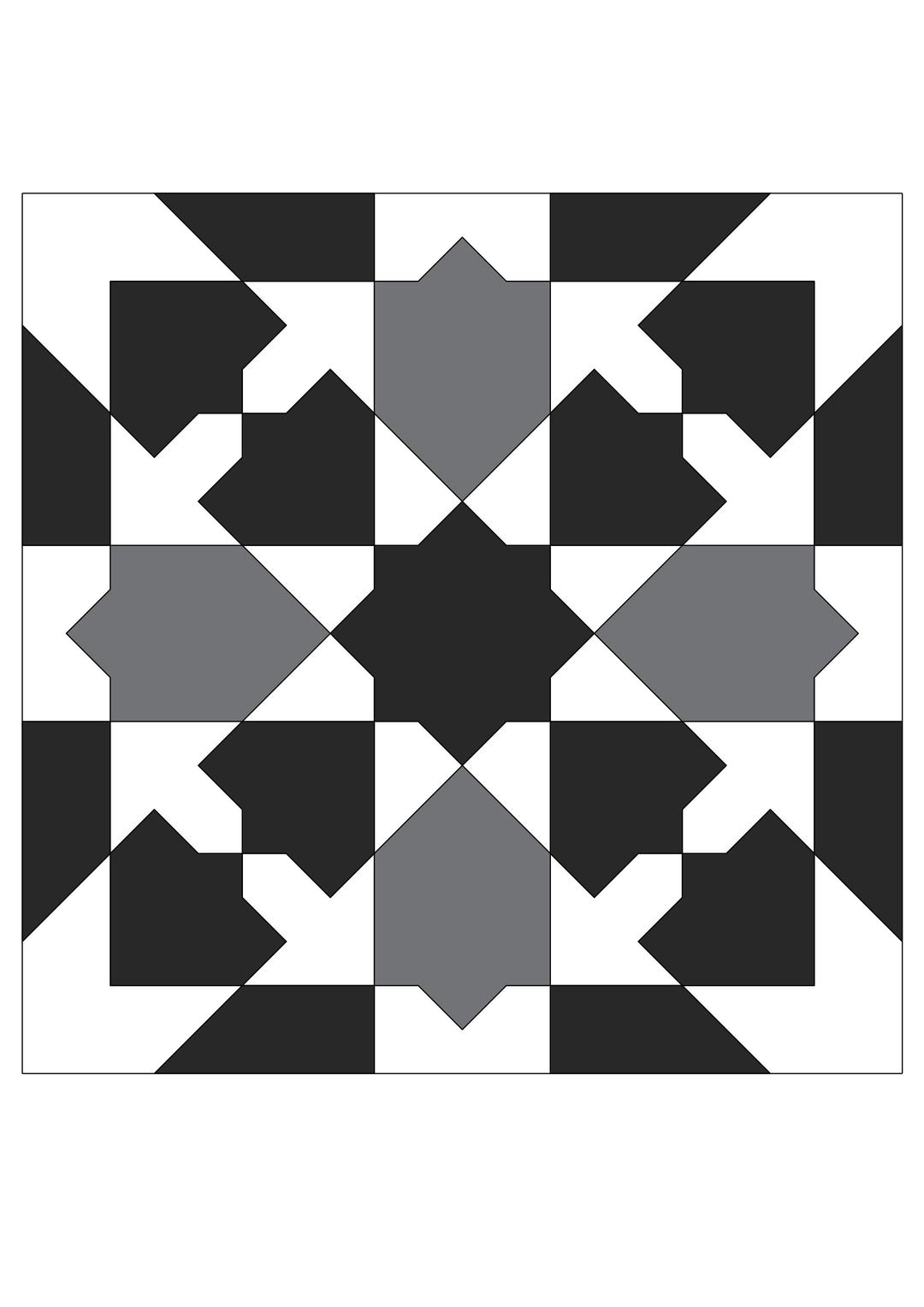Moorish glazed earthenware tile pattern 2 png transparent