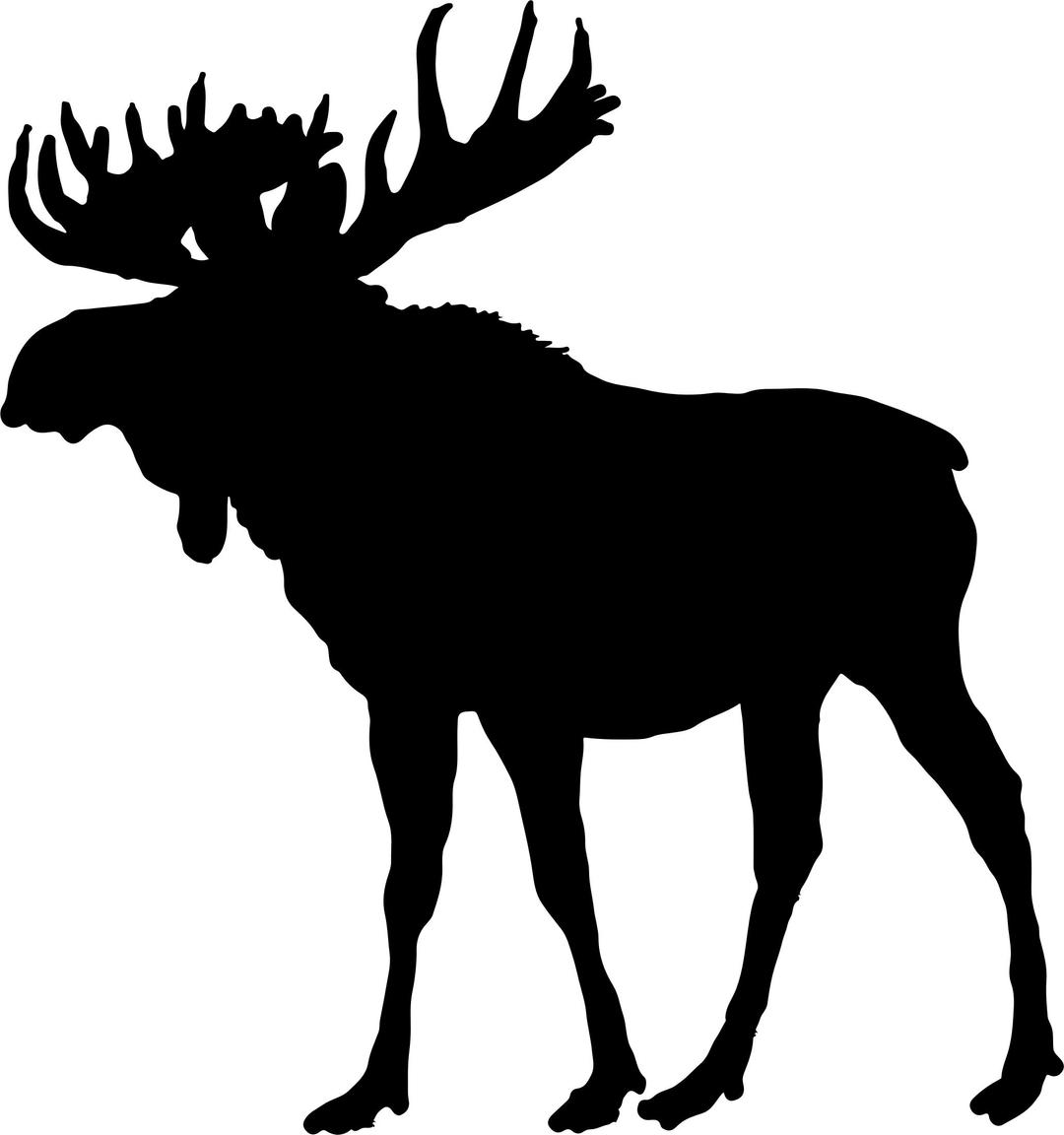 Moose Silhouette png transparent
