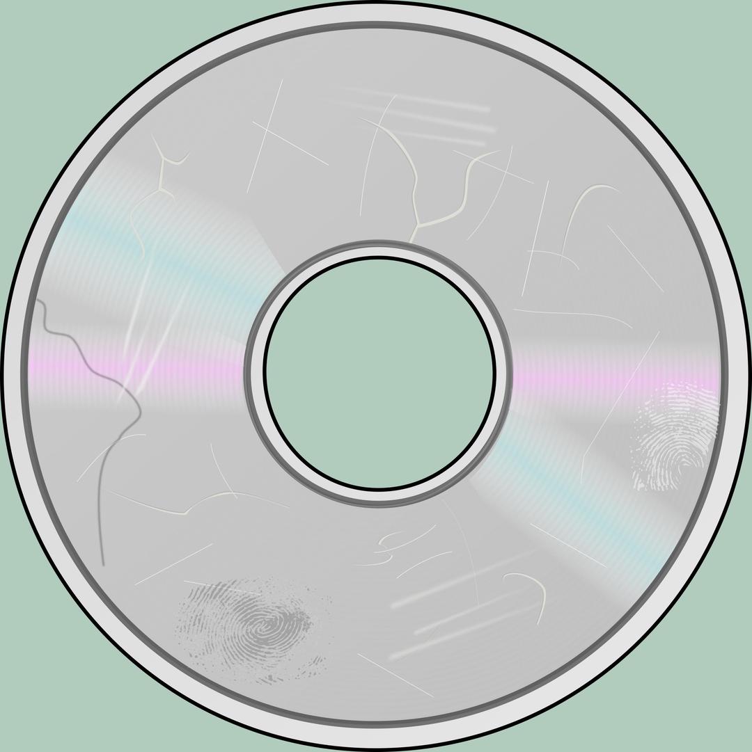 More Obviously Damaged Compact Disc png transparent