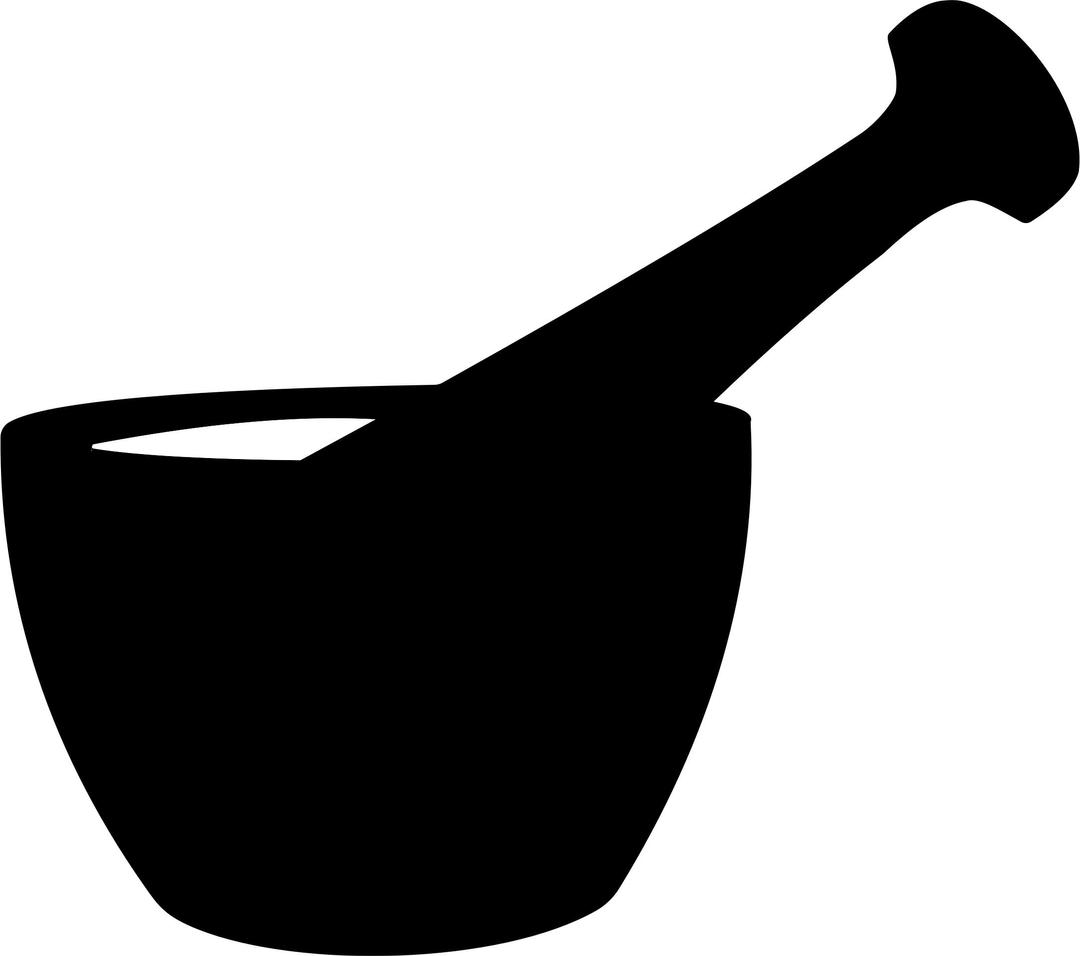 Mortar And Pestle Silhouette 2 png transparent